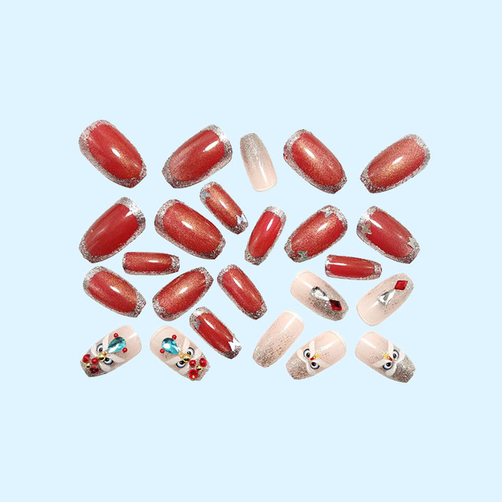 Artificial nails with luxurious 3D decorations Bowlift