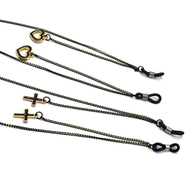 Heart-Embellished Eyewear Holder Chain Bowlift