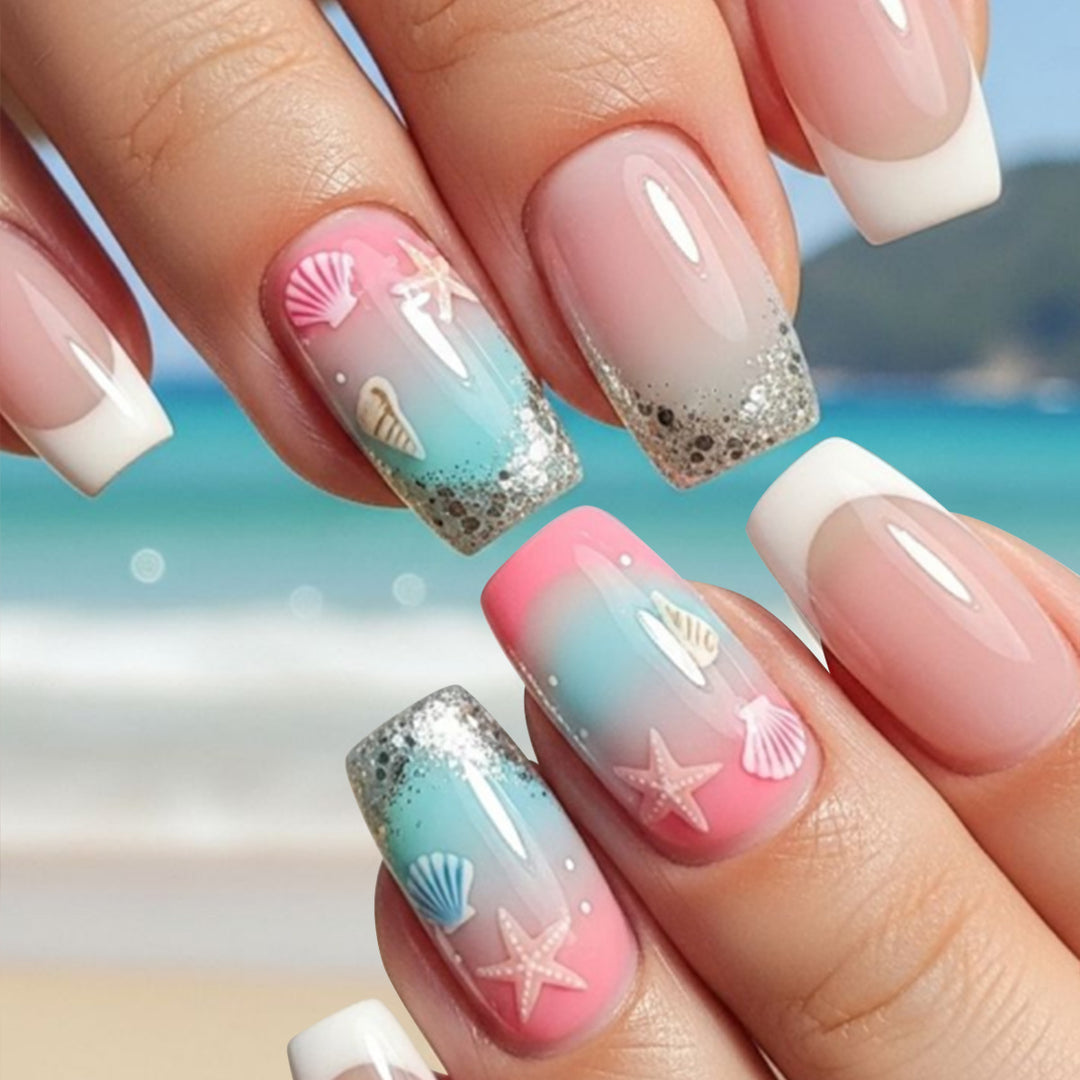 Coastal Ocean-Inspired Nail Art Extensions Bowlift