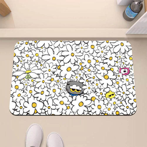 Playful Cartoon-Themed Decorative Mat