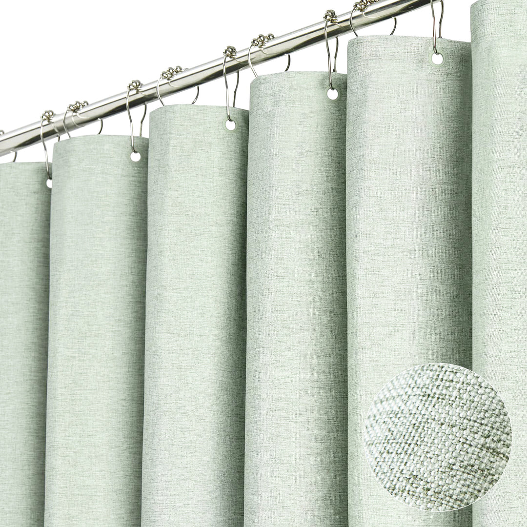 Textured Fabric Shower Curtain Bowlift