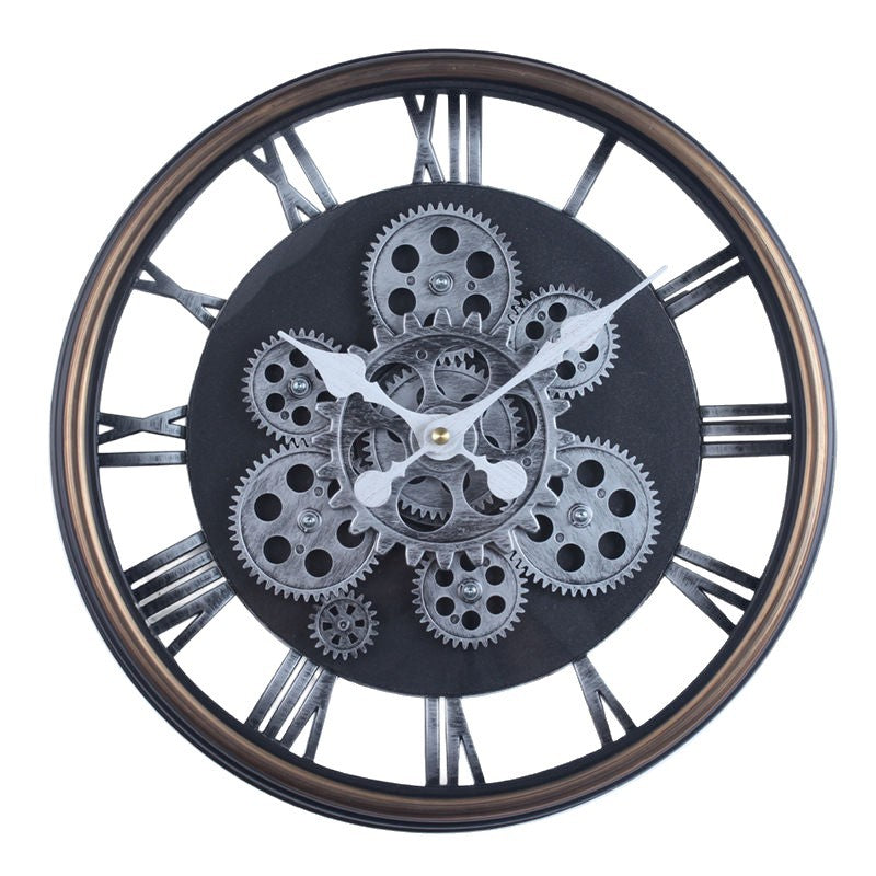 Wall Clock in Industrial Steampunk Design Bowlift