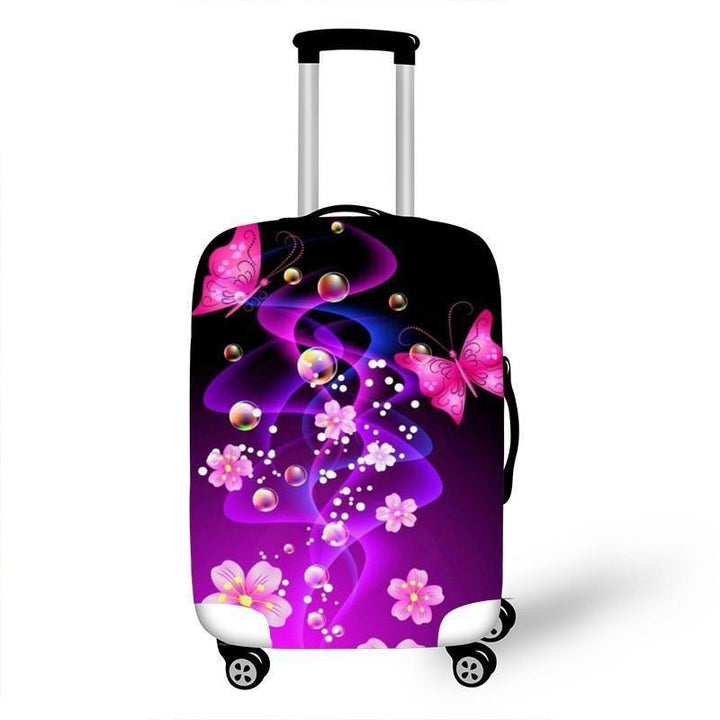 Women's hardshell travel suitcase with floral design Bowlift