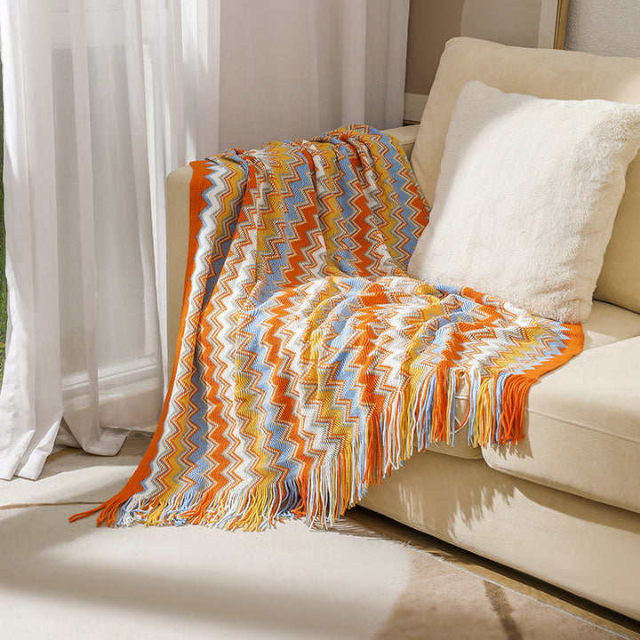 Ladies Zigzag Pattern Blanket Bowlift