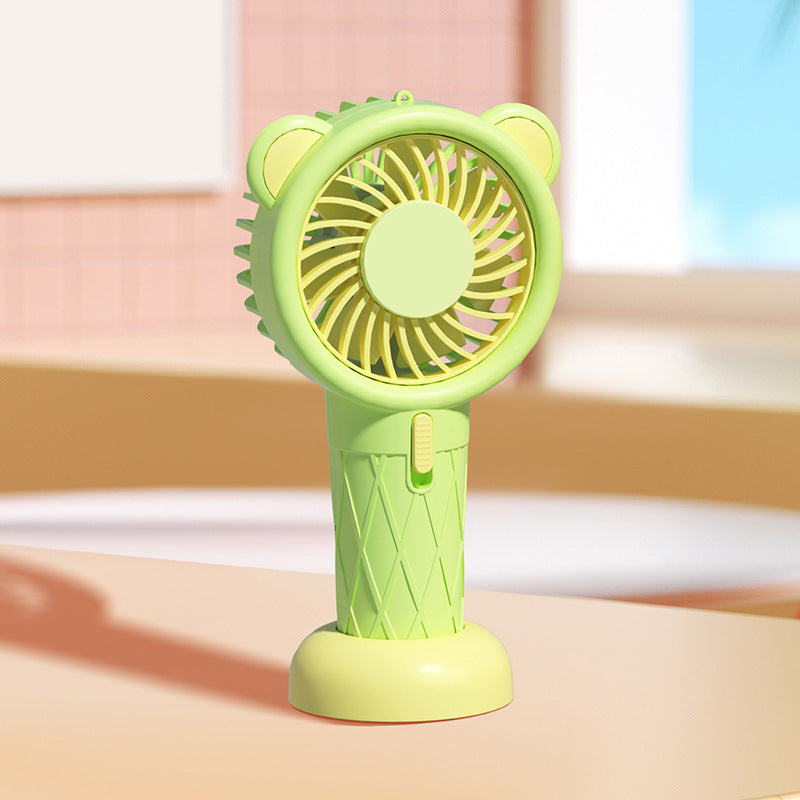 Women's Portable Mini Fan with Playful Animal Design Bowlift