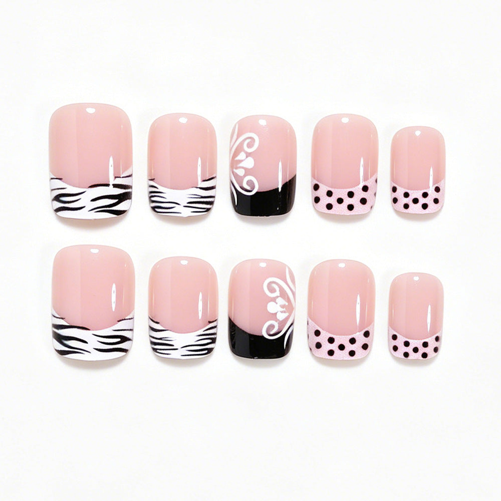 Artistic French Tip Nail Art Bowlift
