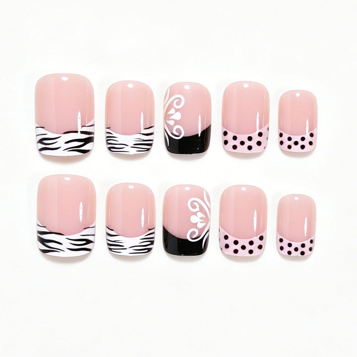 Artistic French Tip Nail Art Bowlift