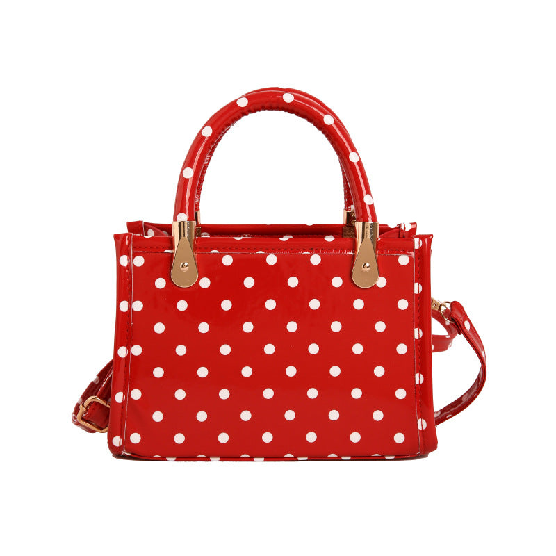 WoChic Polka Dot Handheld Satchel Bag Bowlift