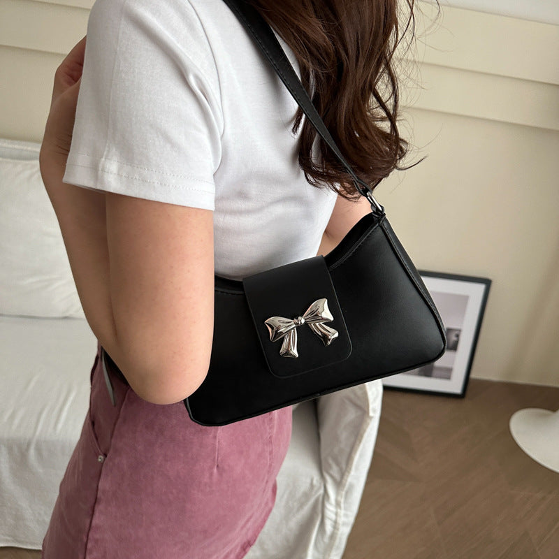 Stylish Bow Accent Handbag Bowlift