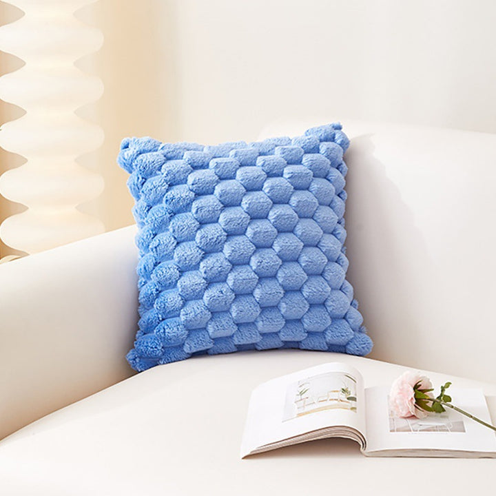Plush Honeycomb Textured Throw Pillow Cover Set Bowlift