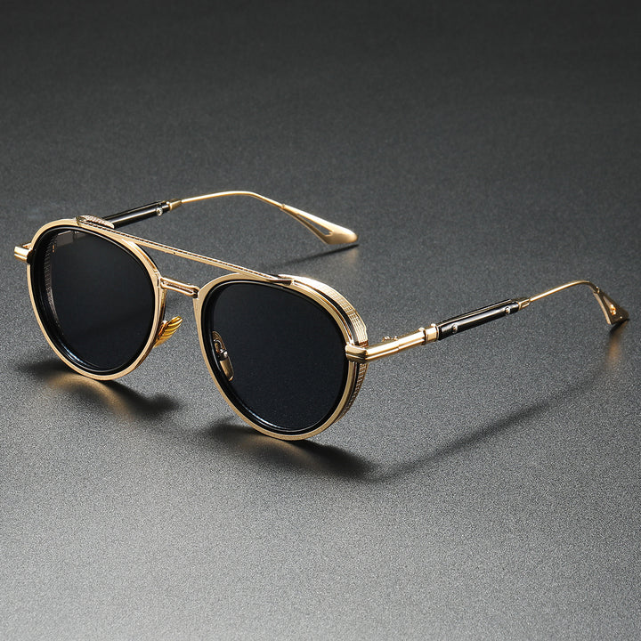 Women's Designer Sunglasses with Luxurious Metal Frame and Retro Accents Bowlift