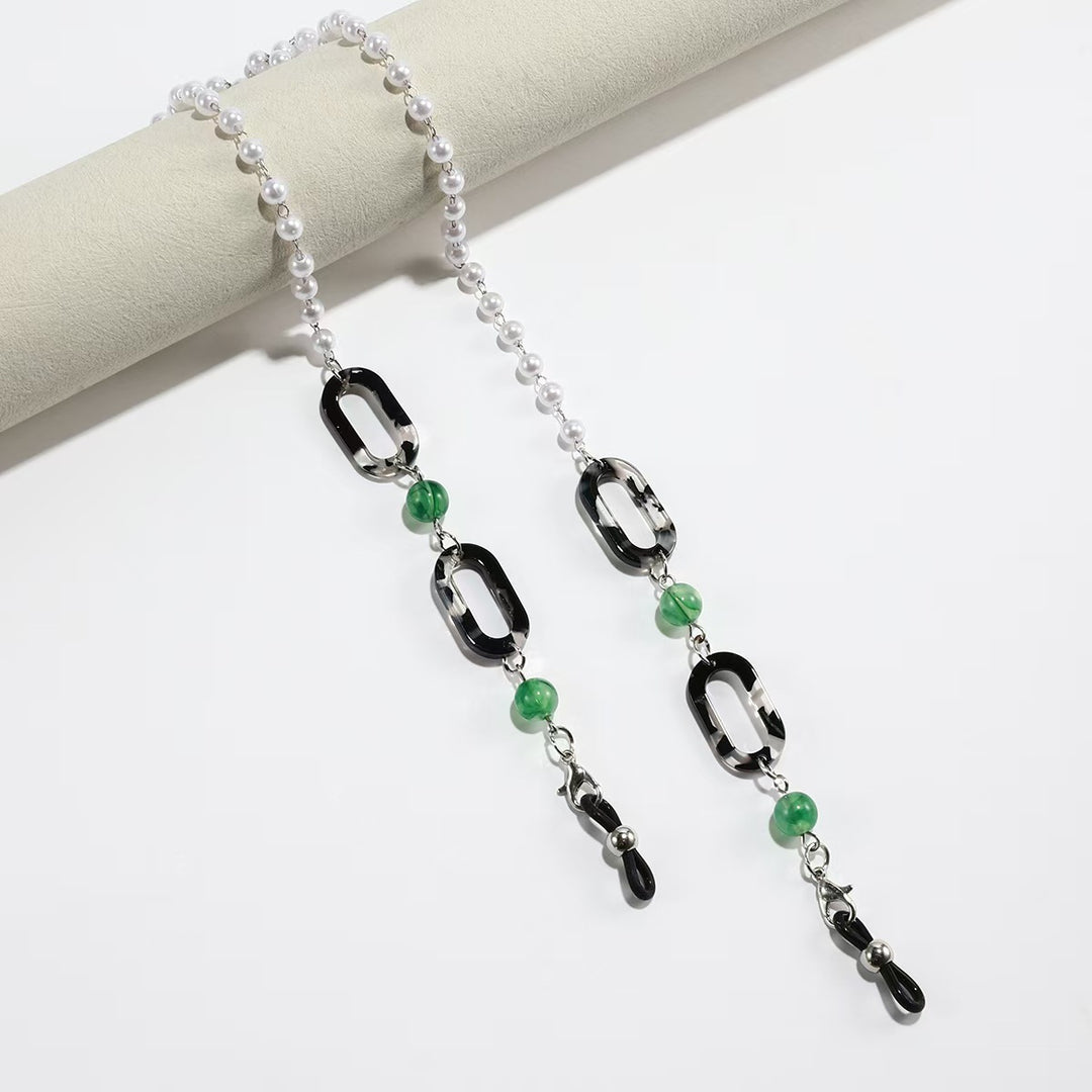 Chic Eyewear Chain with Elegant Beads Bowlift