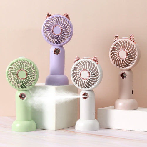 Ladies Mini USB Hand Fan with Cat Ears Bowlift