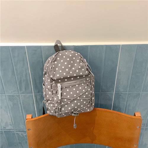 Lightweight Casual Polka Dot Backpack
