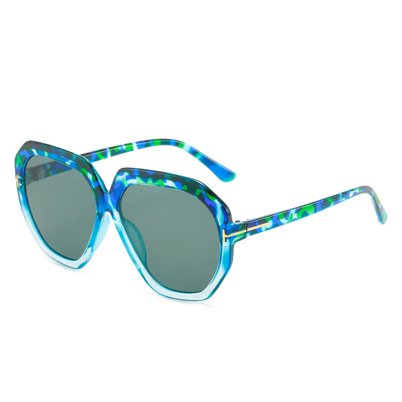 Fashion-Forward Oversized Hexagonal Sunglasses Bowlift
