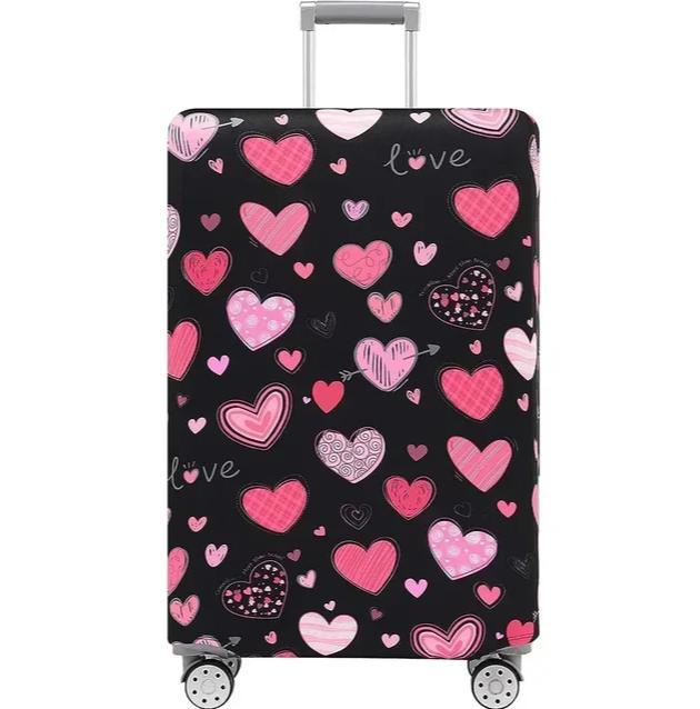 Unisex stretchable suitcase cover with cute alpaca design, elastic protective cover for hard-shell and fabric suitcases Bowlift