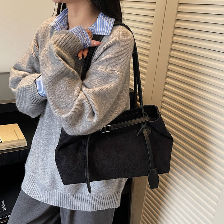 Luxe Suede Tote Bag Bowlift