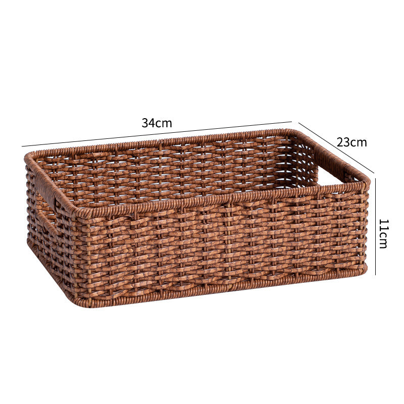 Rectangular Handwoven Storage Organizer Bowlift