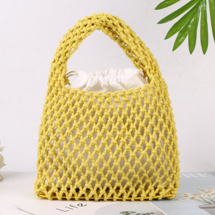 Hand-knotted tote bag made of natural cotton Bowlift