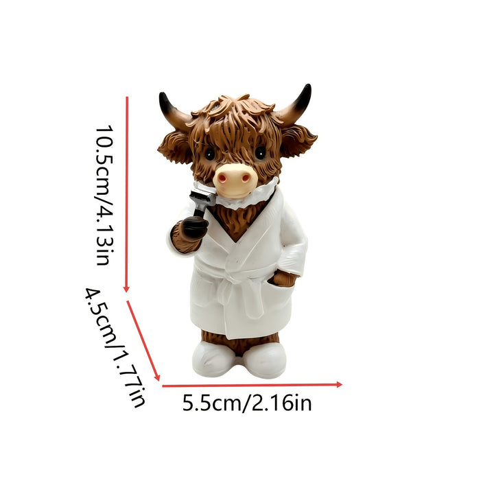 Funny Highland Cattle Bathroom Figure Bowlift