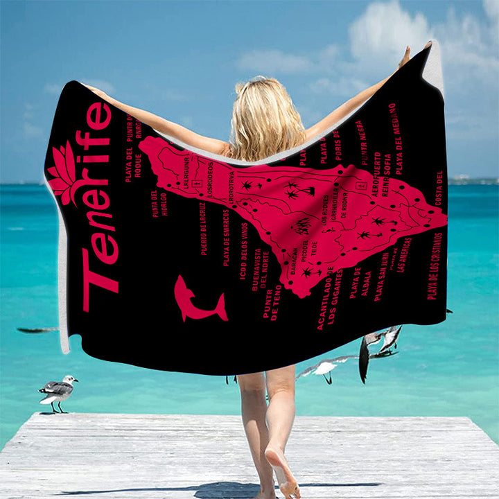 Beach towel with unique geographical motifs Bowlift