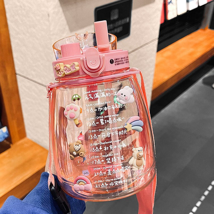 Ladies Playful Water Bottle with Animal Design Bowlift