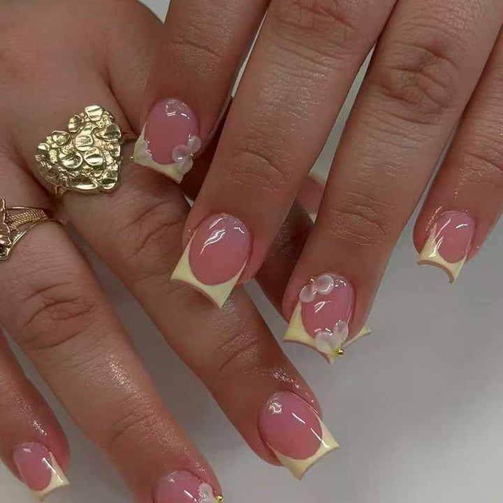 French Tip Acrylic Nail Extensions Bowlift