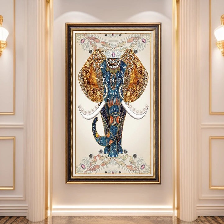 Artistic Elephant Illustration Framed Wall Art