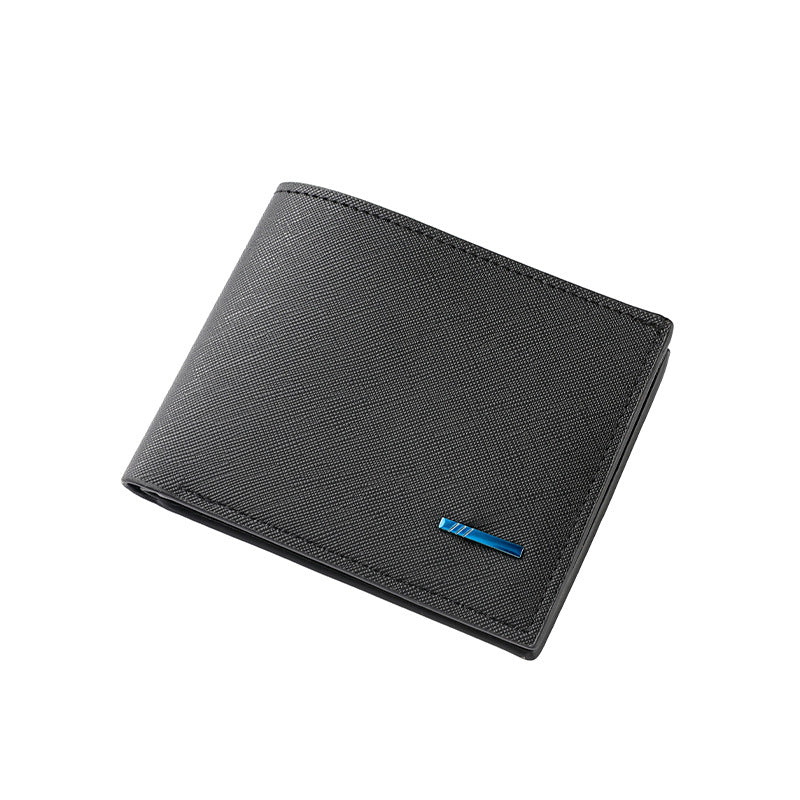 Textured Leather Folded Wallet Bowlift