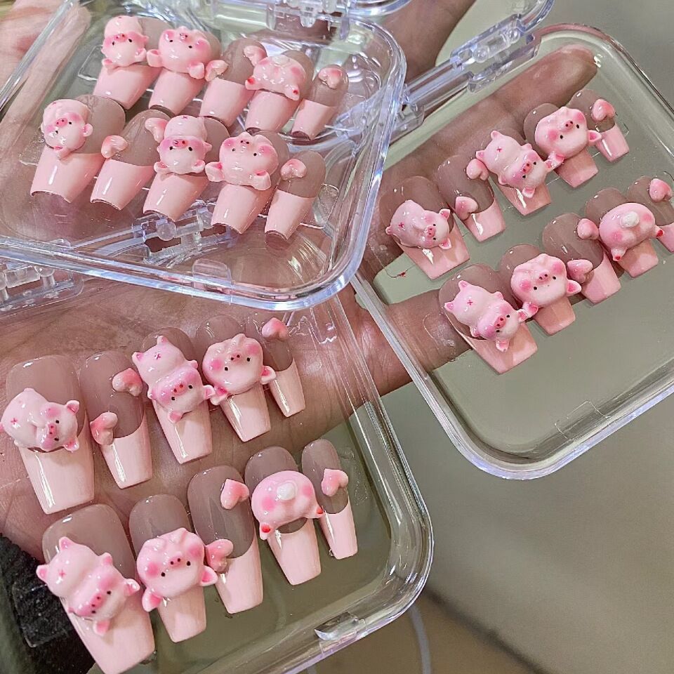 Decorative Press-On Nail Design Set Bowlift
