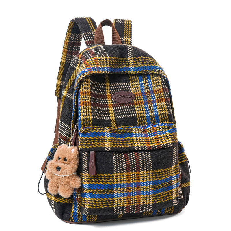 Cozy Patterned School Backpack Bowlift