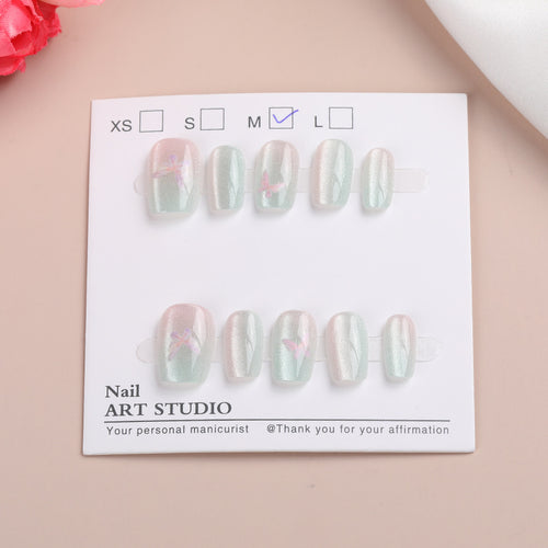 Shimmering Dragonfly Design Press-On Nails Bowlift