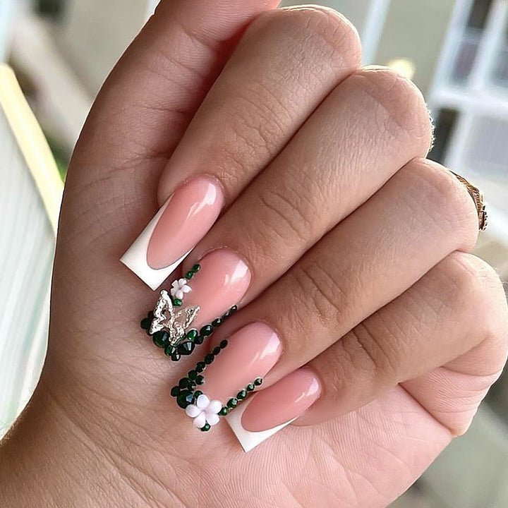 Acrylic nail set with appealing 3D decorations Bowlift