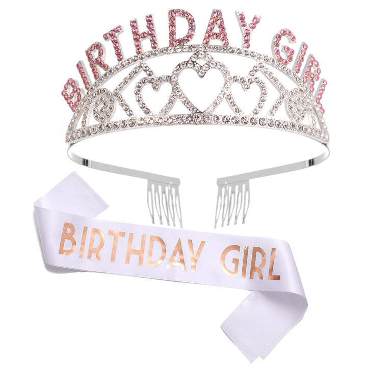 Women's Sparkling Tiara and Sash Set Bowlift