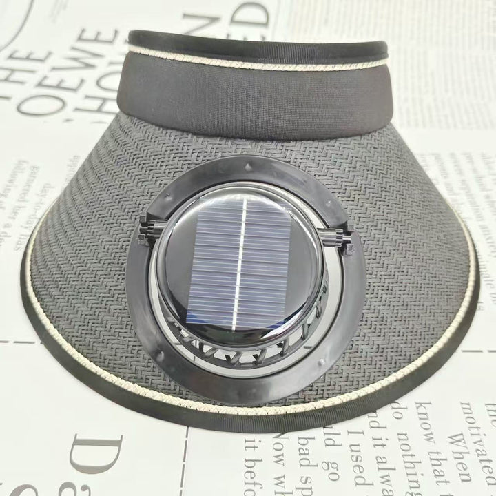 Sport Sun Visor with detachable front fan, adjustable headband and reflective piping Bowlift