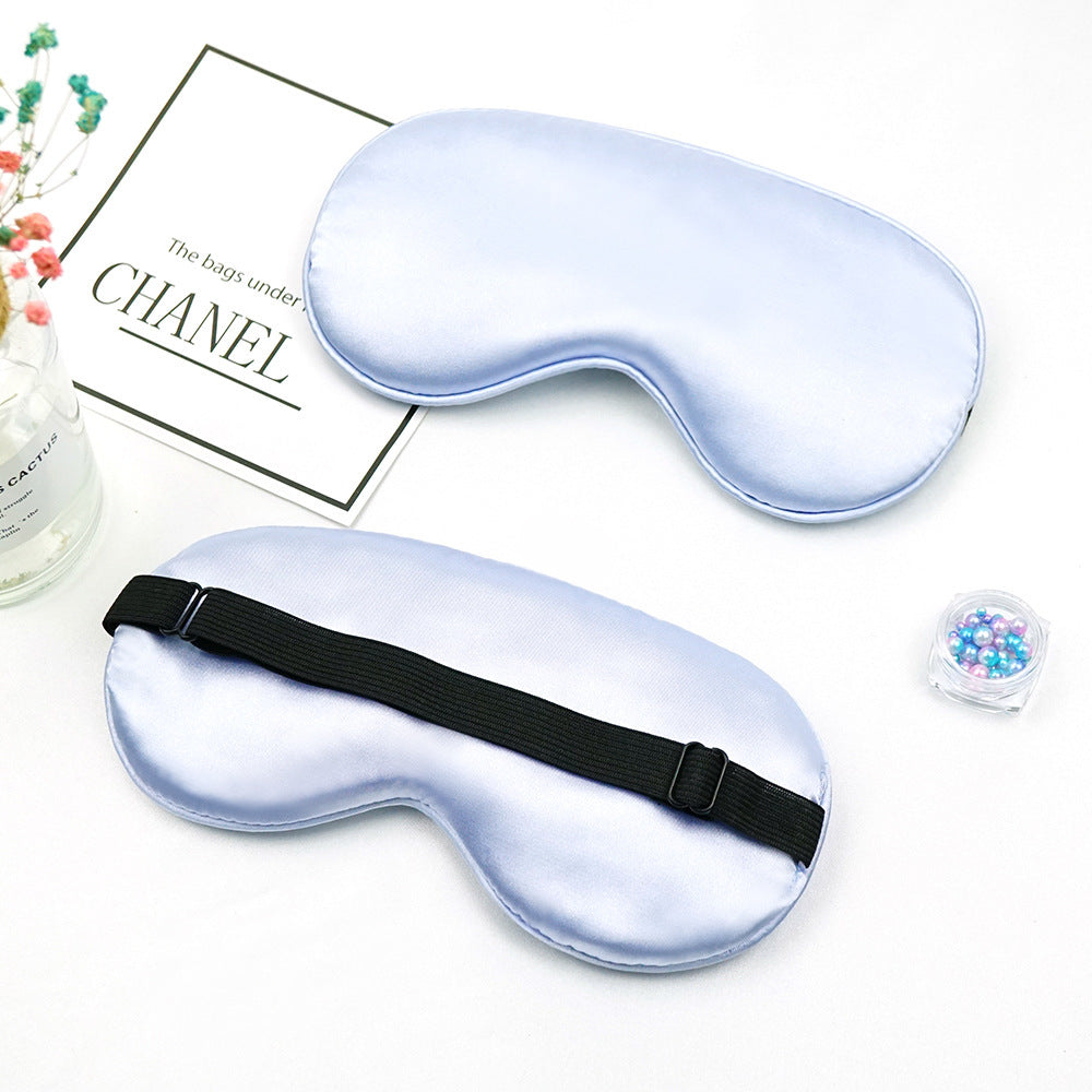 Unisex nan luxurious silk sleep mask with contoured eye cavity and adjustable elastic band Bowlift