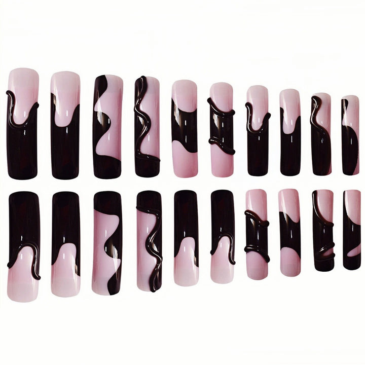 Artistic Melting Effect Press-On Nail Extensions Bowlift