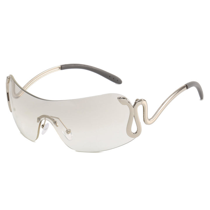 Ladies futuristic sunglasses with elegant swan design Bowlift