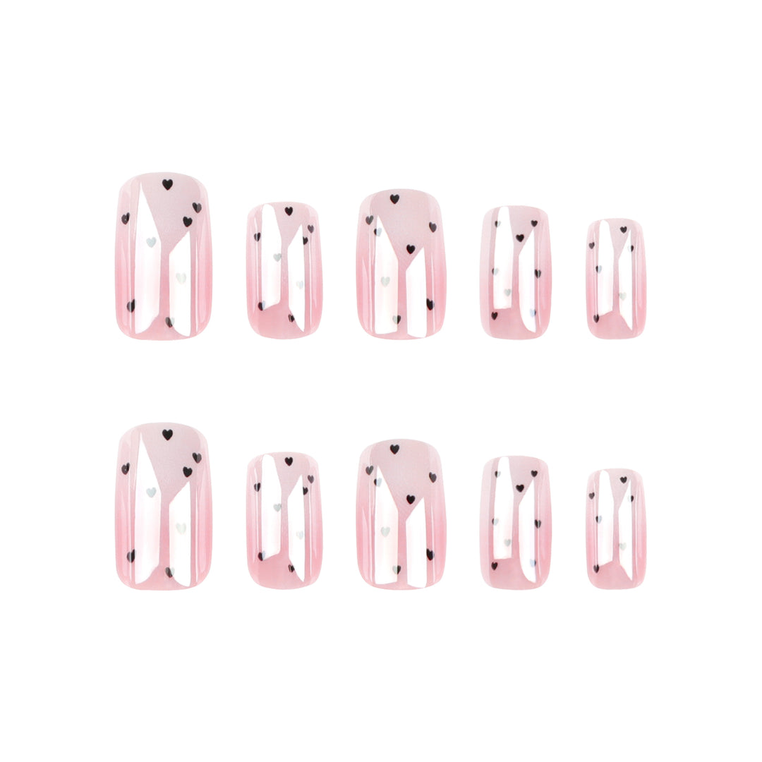 Artificial Nail Art with Heart Design Bowlift