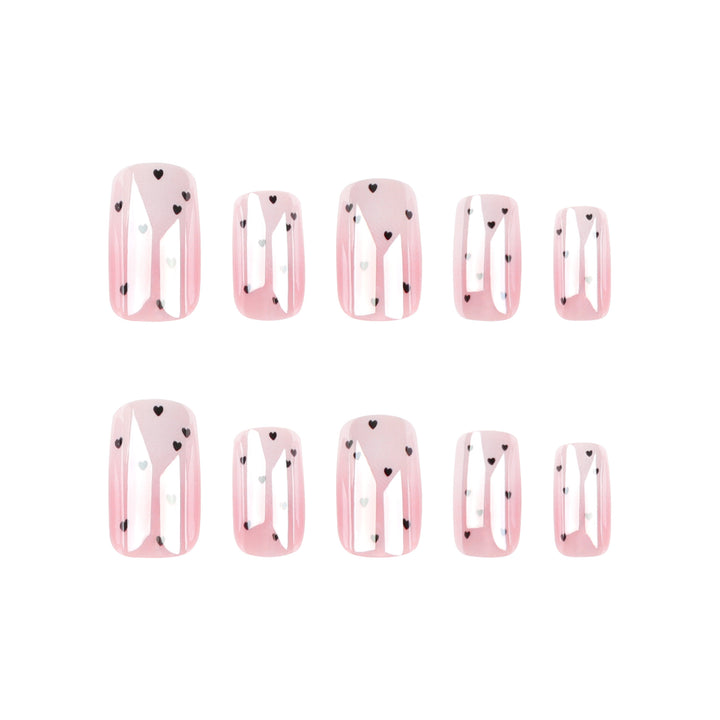 Artificial Nail Art with Heart Design Bowlift