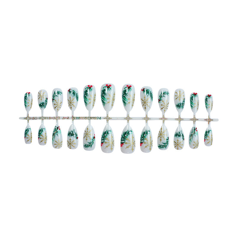 Seasonal Holiday-Themed Press-On Nail Set Bowlift