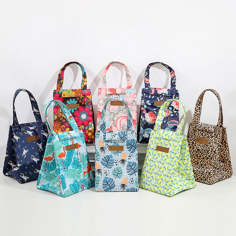 Floral Print Insulated Lunch Tote Bowlift