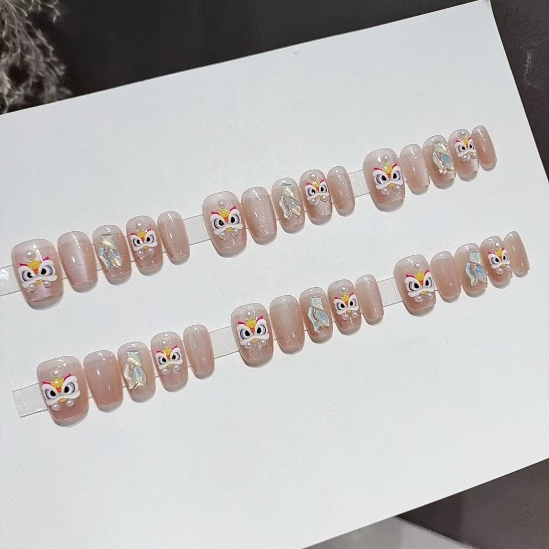 Designer Butterfly-Themed Press-On Nail Set Bowlift