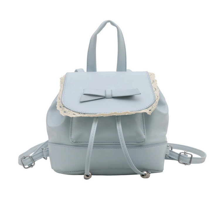 Cute Lace-Trimmed Mini Backpack Bowlift