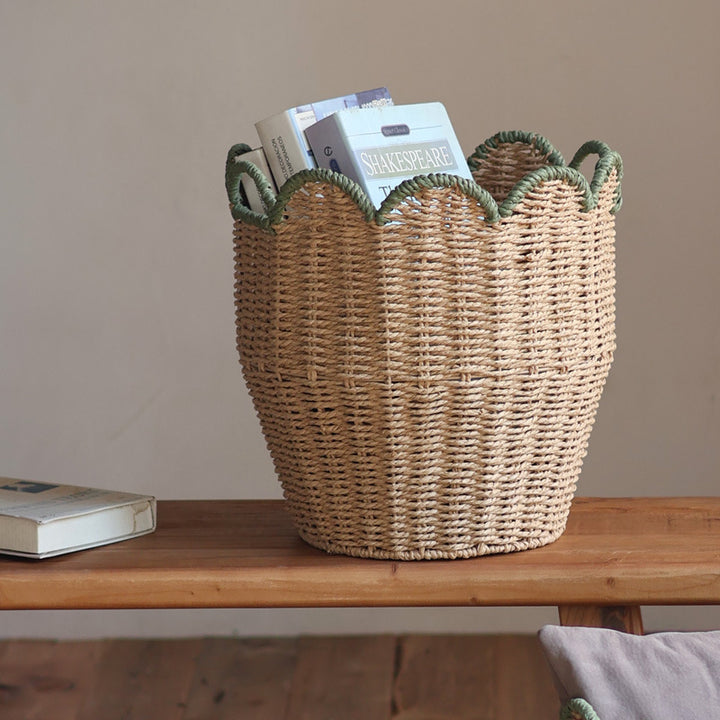 Stylish storage basket with wave edge Bowlift