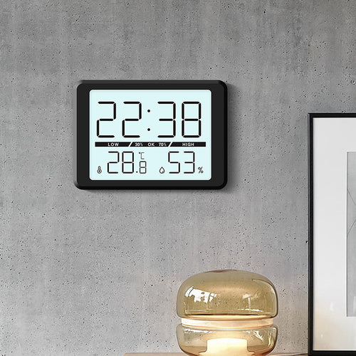 Digital Thermo-Hygrometer Clock Bowlift