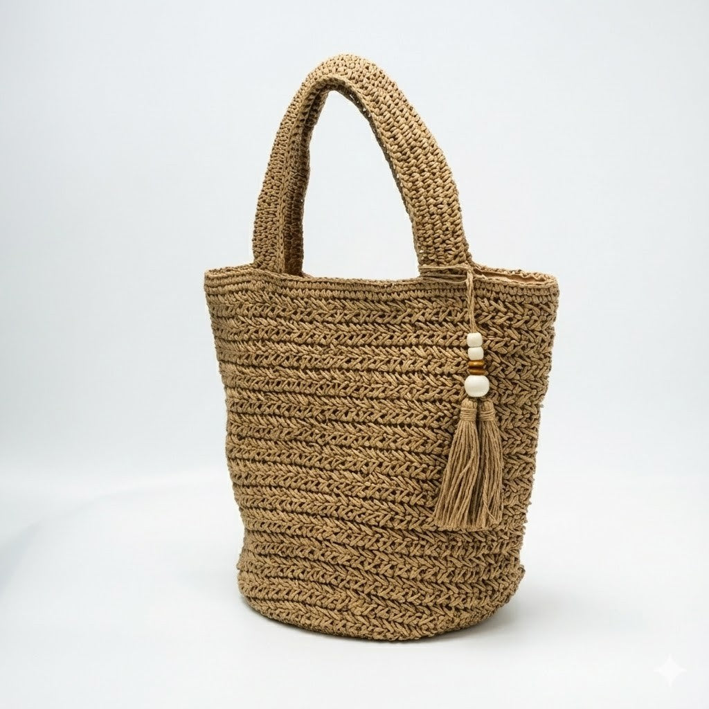 Basket bag with fine woven structure Bowlift