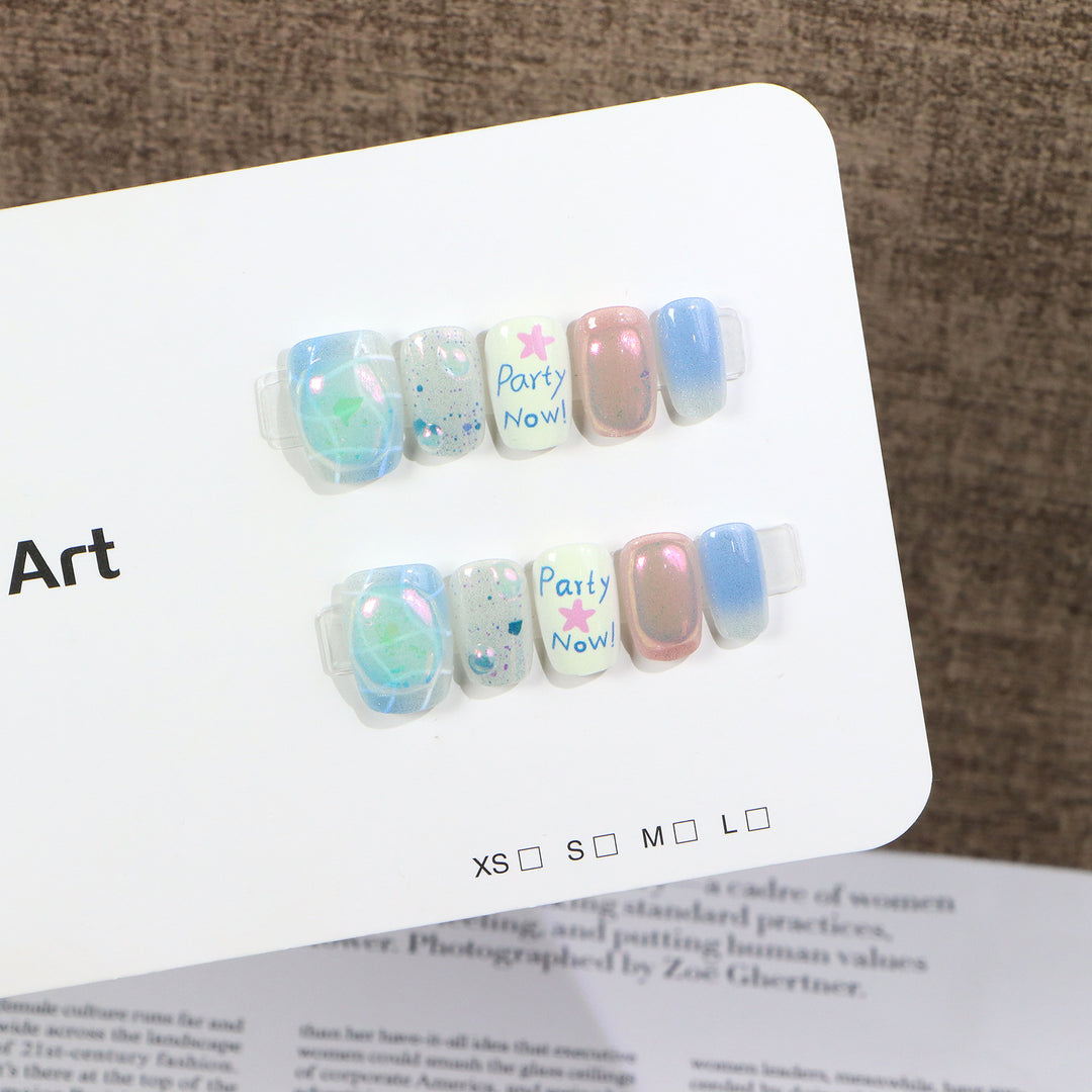 Creative Party-Themed Press-On Nail Set Bowlift