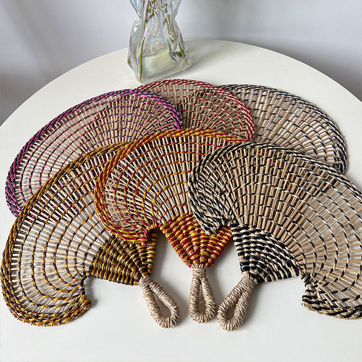 Women handmade fan made of natural materials Bowlift