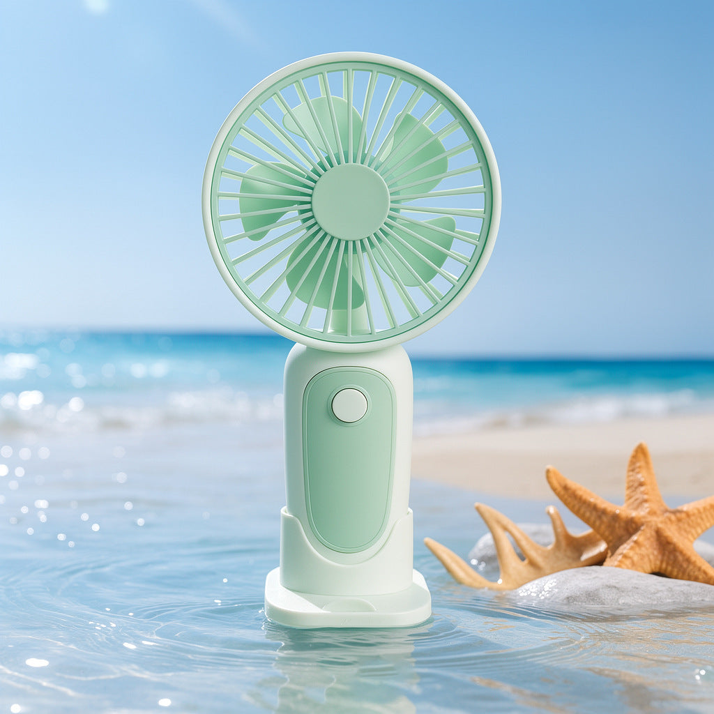Ladies portable USB mini fan with ergonomic handle Bowlift